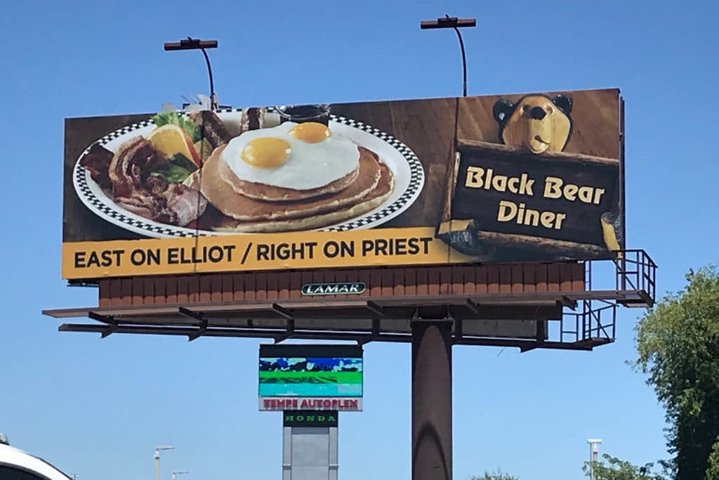 Big Bear Diner Out of Home Vinyl Bulletin