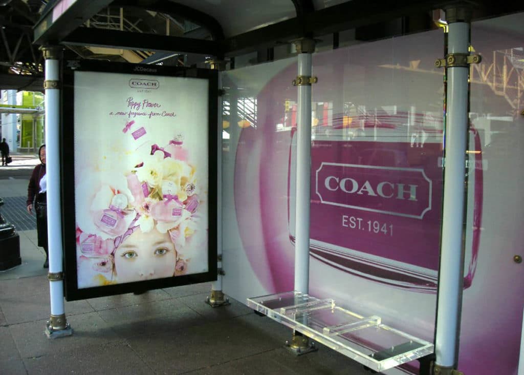 Coach Poppy Transit Shelter - Out Of Home Graphics