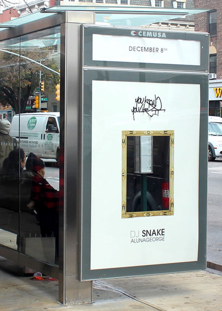 DJ Snake Transit Shelter - Out Of Home Graphics