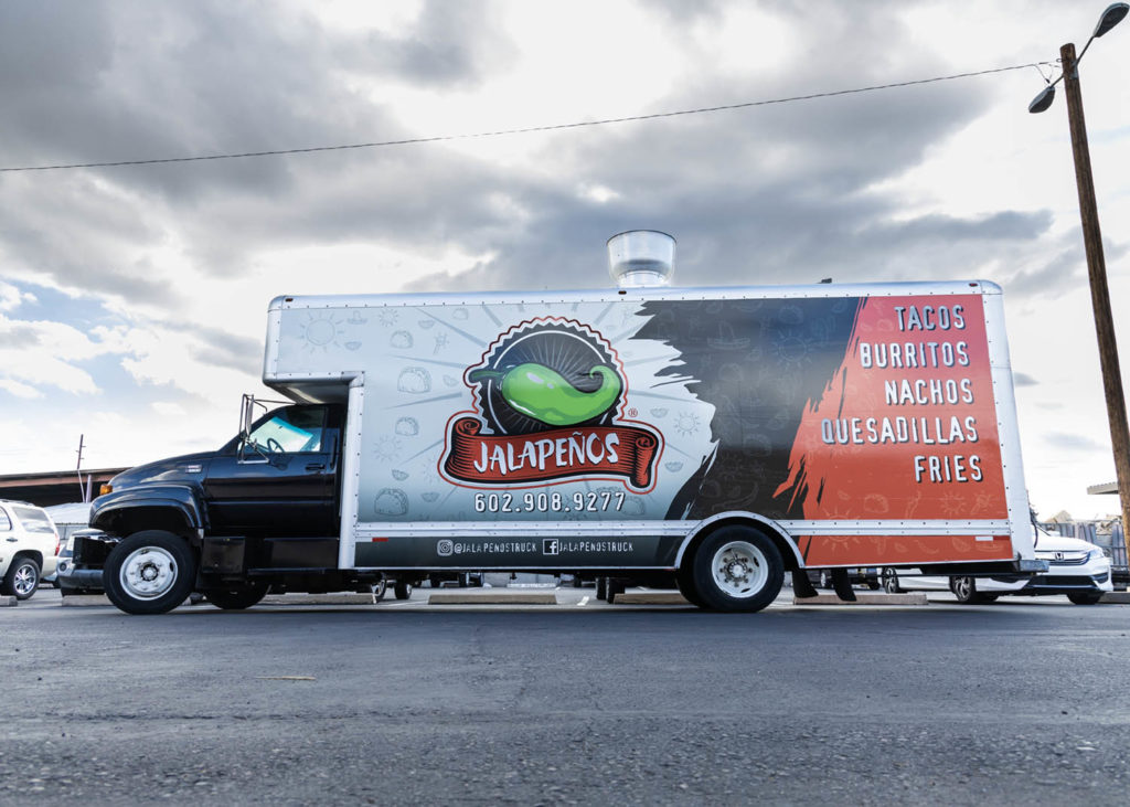 Food Custom Truck Wrap with Self-Adhesive Vinyl