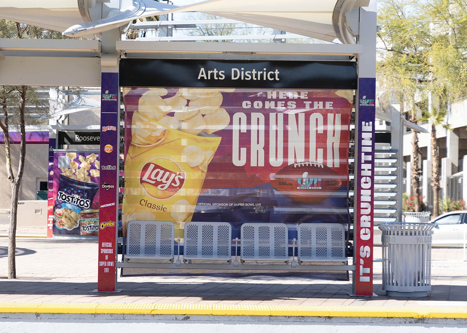 Lays Big Game Transit Shelter Mesh Graphics