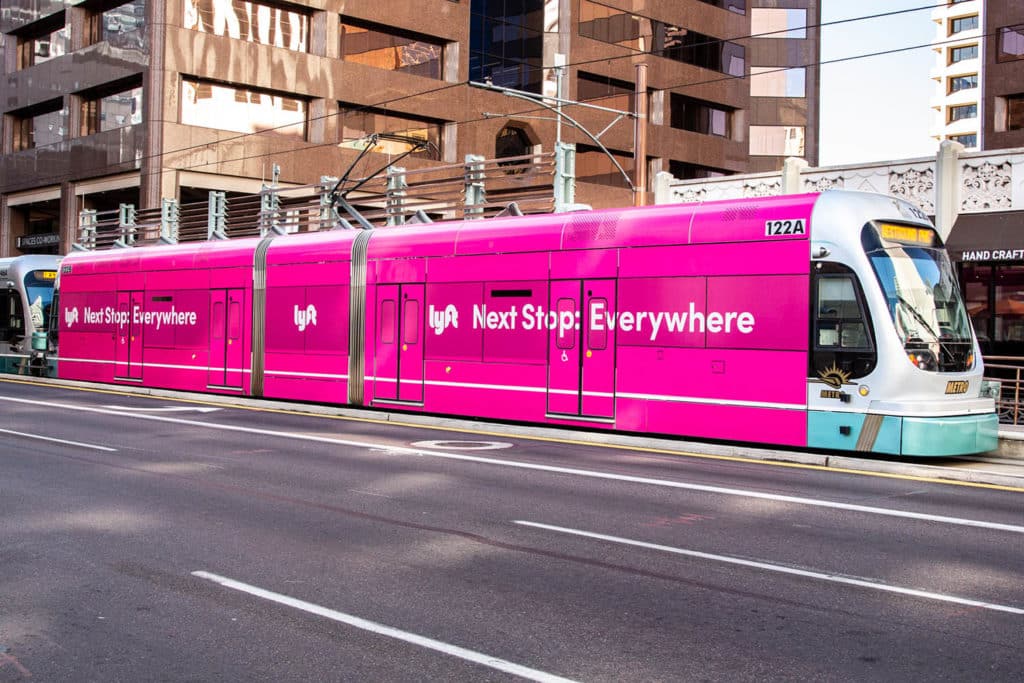 Lyft Train Wrap Downtown Phoenix, AZ