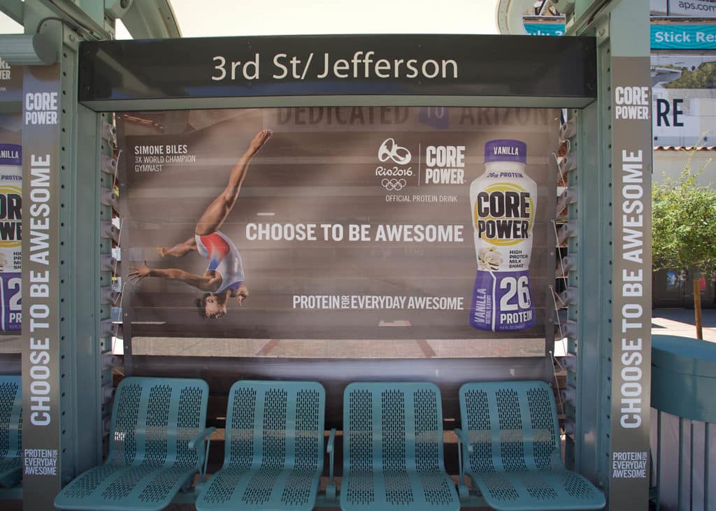 Power Core Mesh Bench Advertising - Out Of Home Graphics